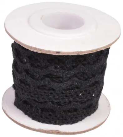 Infinity Hearts Pitsi/Pitsinauha Musta 12mm 2,5m