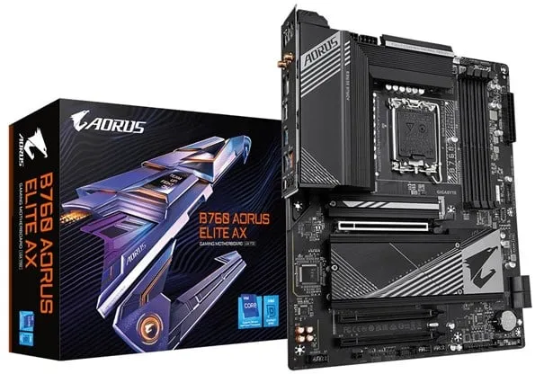 GIGABYTE B760 AORUS ELITE AX Emolevy - Intel B760 - Intel LGA1700-kanta - DDR5 RAM - ATX