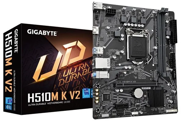 GIGABYTE H510M K V2 Emolevy - Intel H470 - Intel LGA1200-kanta - DDR4 RAM - Micro-ATX