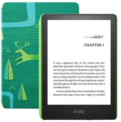 Amazon Kindle Paperwhite 5 16GB Kids Edition - Musta (sis. Emerald Forest -suojakotelon)