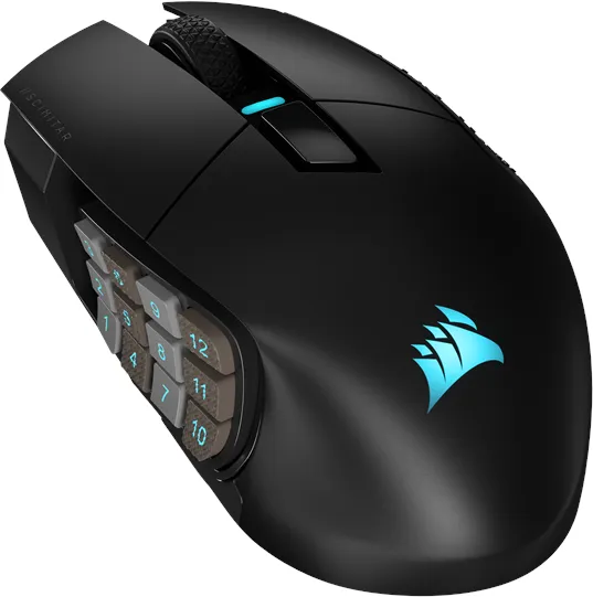 Corsair SCIMITAR ELITE WIRELESS Gaming Mouse - Hiiri - Optinen - 16 painiketta - Musta