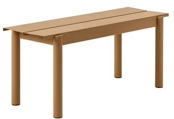 Muuto Linear Steel Penkki Poltettu Oranssi 110 X 34 cm