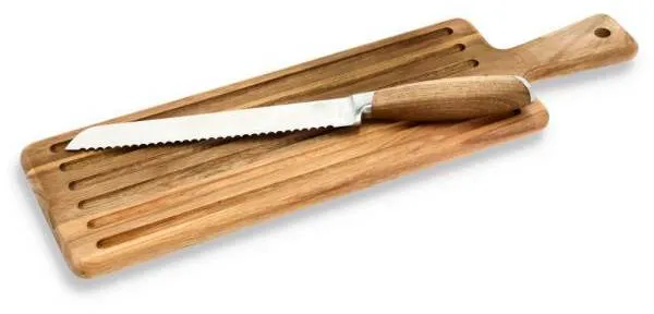 HOLM Leikkuulauta ja leipäveitsi - Ruostumaton teräs/akaasia